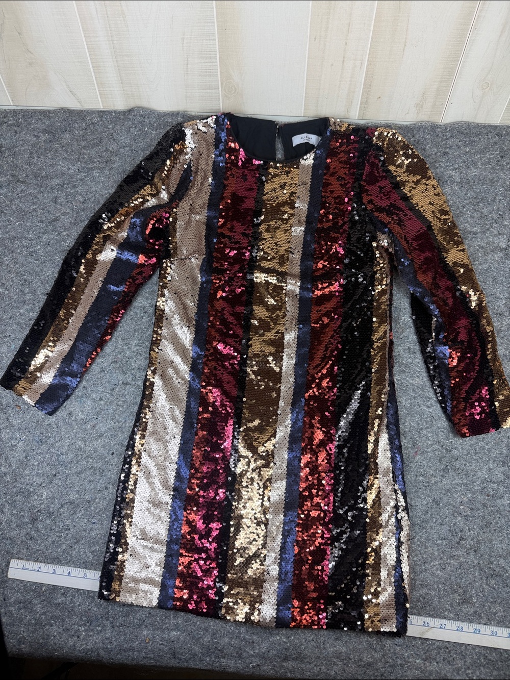 ALI & JAY Multicolor Sequin Stripe Mini Dress